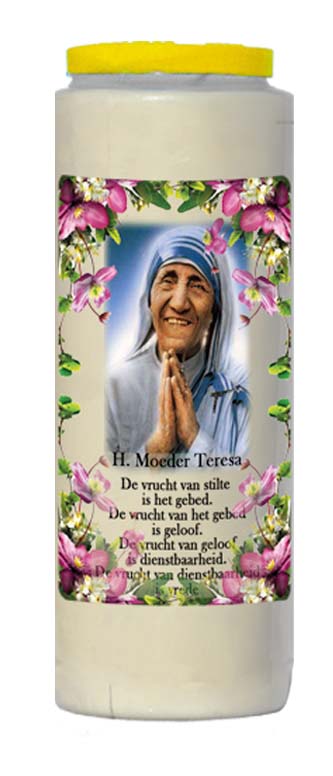 bougie de neuvaine Sainte  mère Teresa